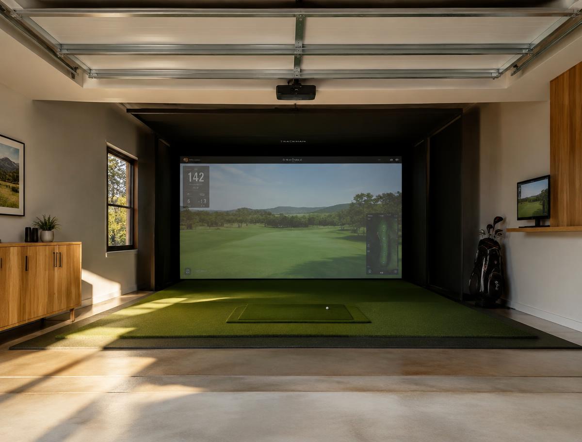 Garage golf simulator